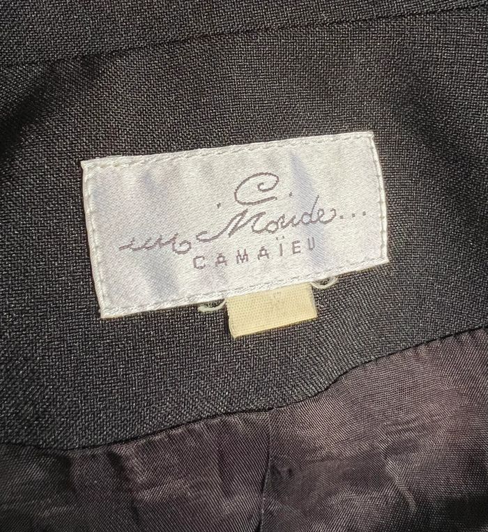 Blazer long noir Goth Officecore 🦇 vintage 90s - Taille M - photo numéro 6