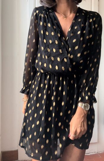 Robe noire détails dorés - taille M