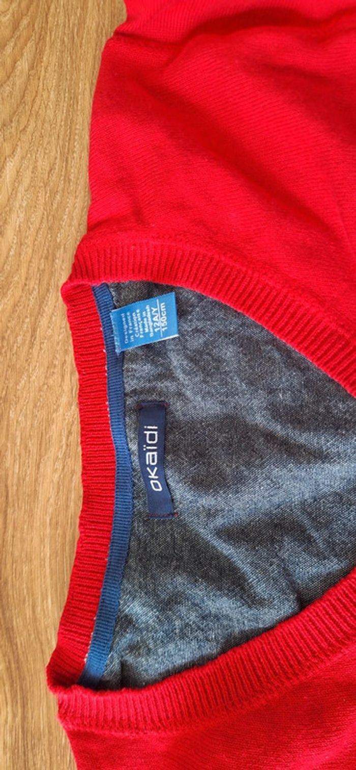Pull rouge Okaidi 12 ans - photo numéro 3