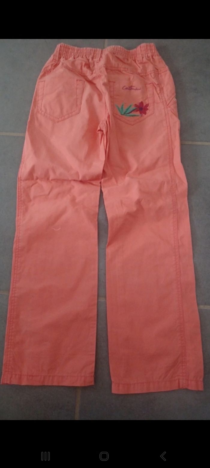 Pantalon toile brodé Catimini - photo numéro 3