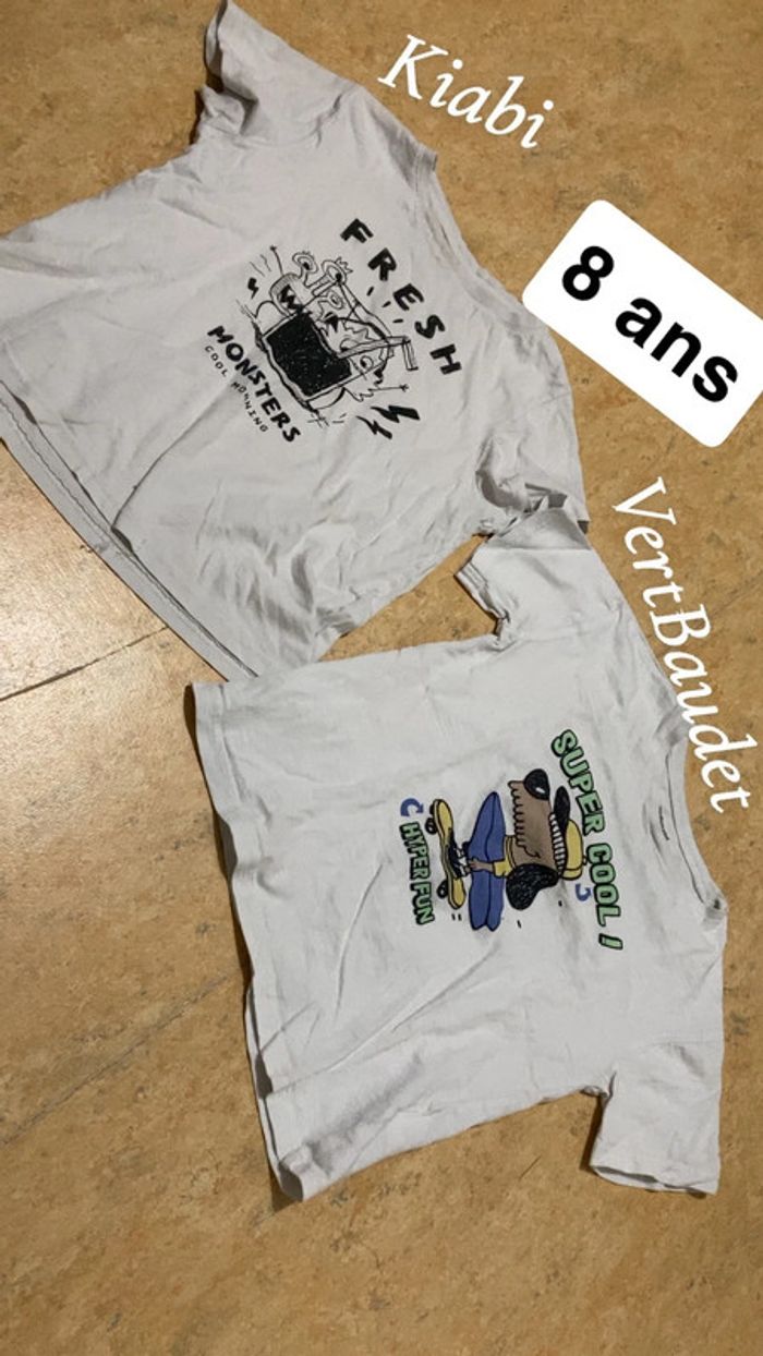 Lot 2 t-shirt 8 ans