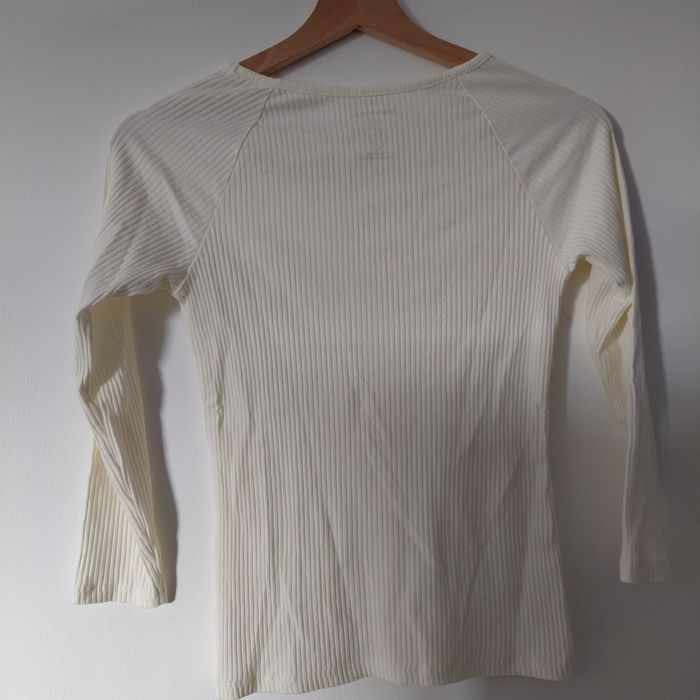 Camaïeu- haut viscose crème XS - photo numéro 4