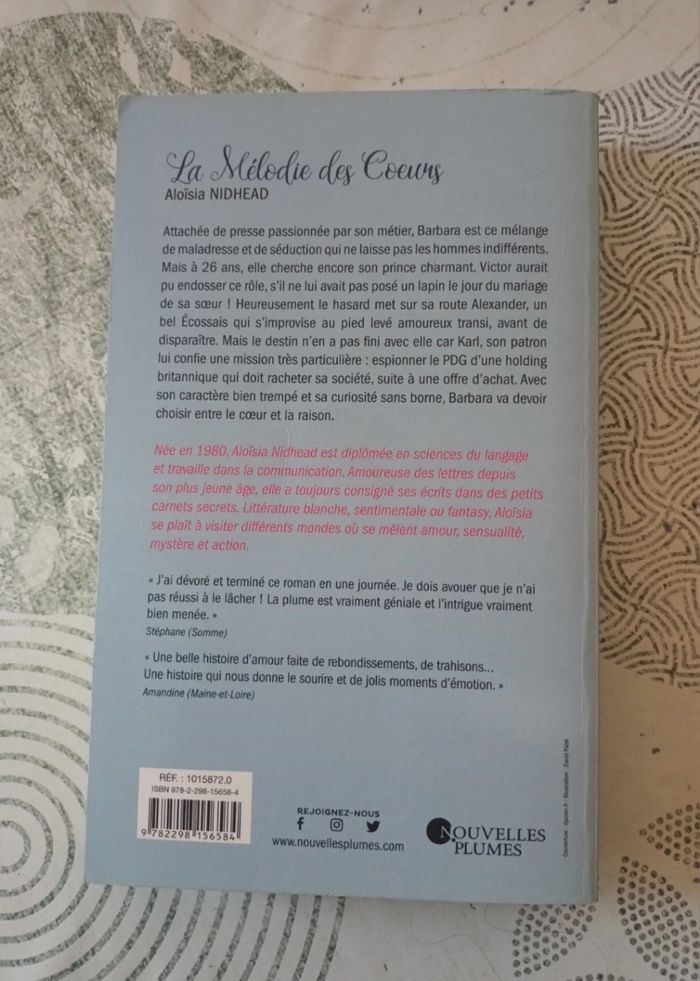 Livre " La Mélodie Des Cœurs " d'Aloïsia Nidhead 💙💐 - photo numéro 3