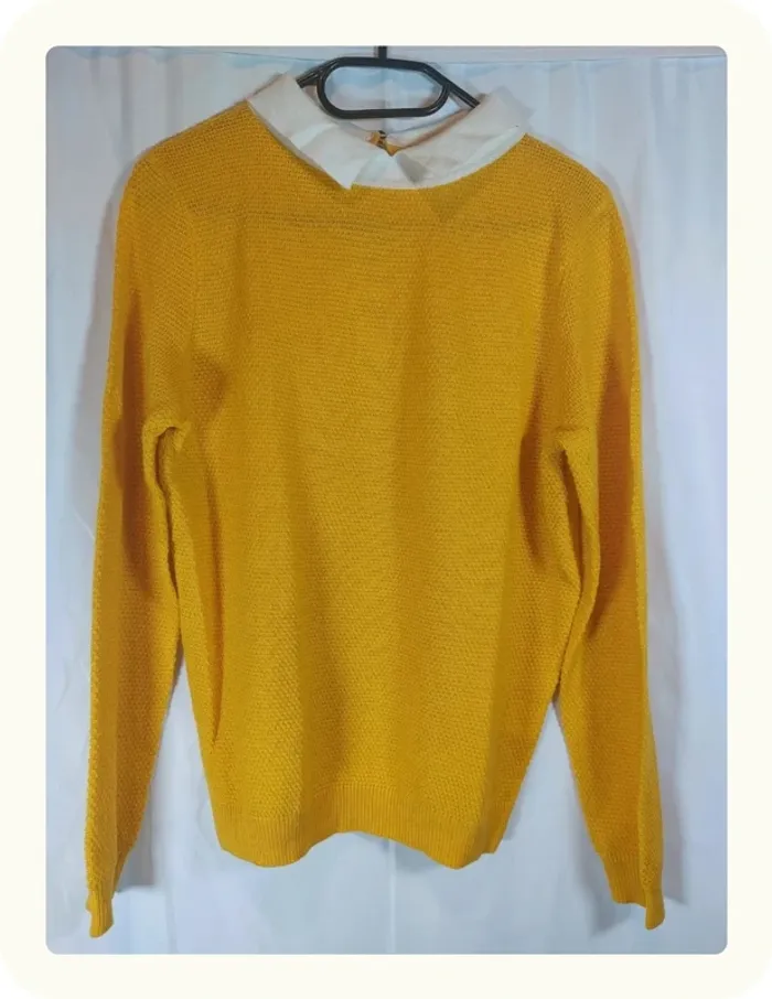 Pull vintage gaufré avec col Femme
