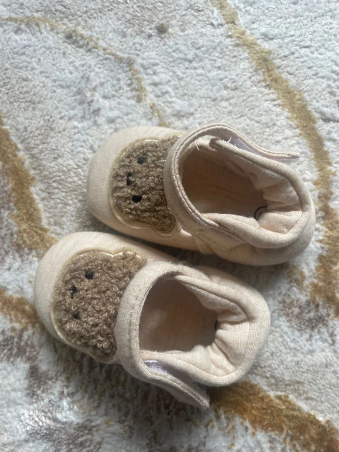 Chausson bébé ourson à skratch - photo numéro 8