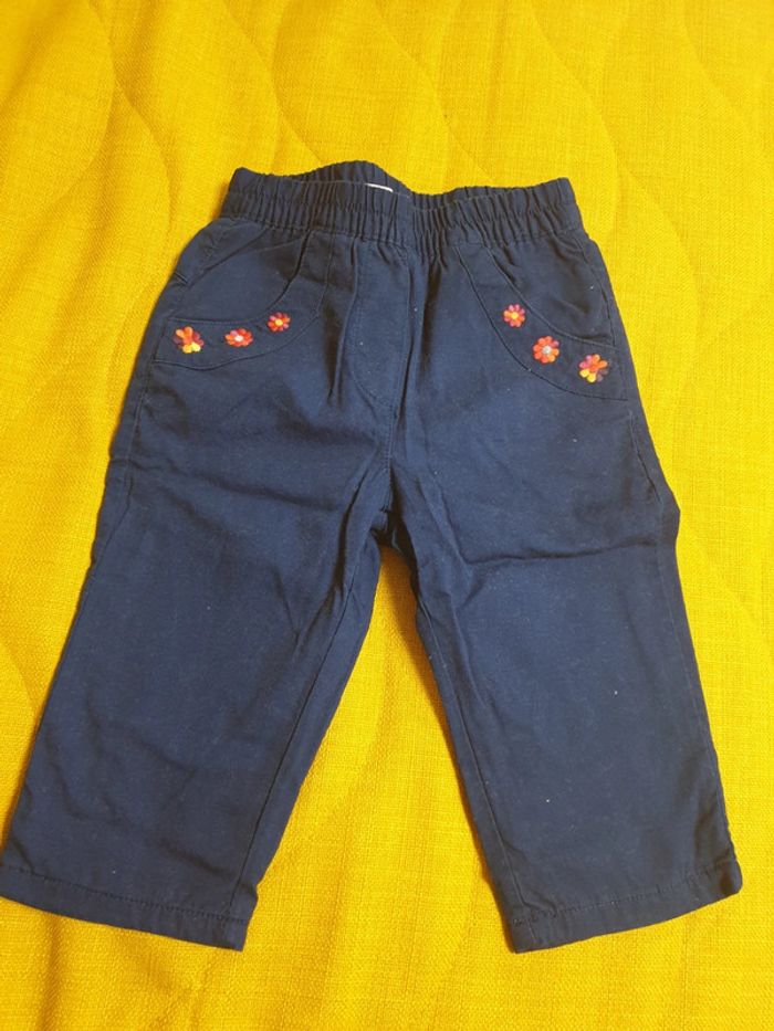 Pantalon bébé fille 9 mois DPAM bleu marine