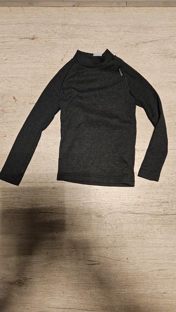 T shirt thermique, manches longues, gris foncé, Wed'ze, 4 ans