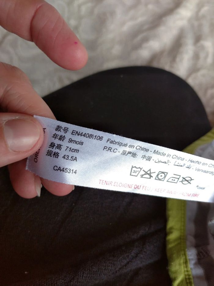 Gilet léger veste avec pressions Garçon 9 mois Super doudou Orchestra 100% coton - photo numéro 7