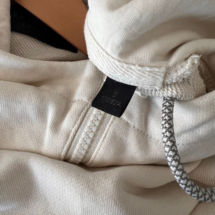 Sweat à capuche beige Selected Taille S - photo numéro 6