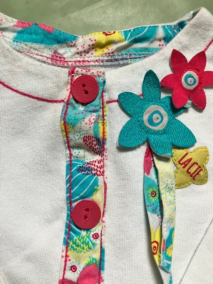 Jolie ensemble gilet et robe blanche été 24 mois La Compagnie des Petits - photo numéro 8