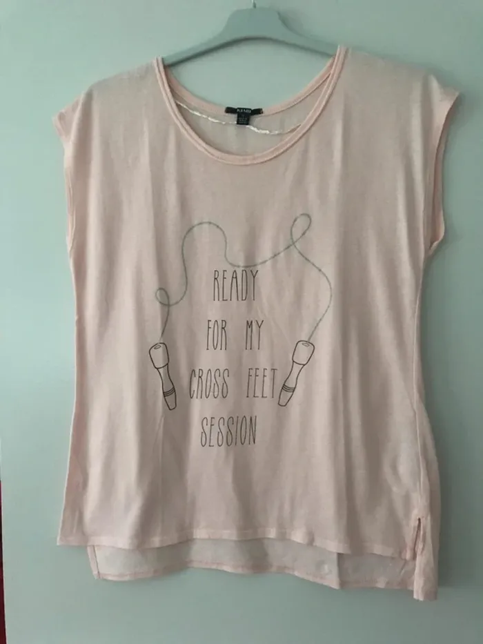 T-shirt rose pale sport kiabi S