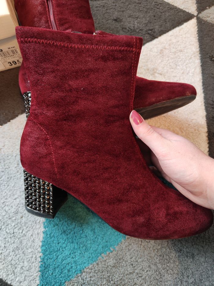 Bottines bordeaux - photo numéro 4