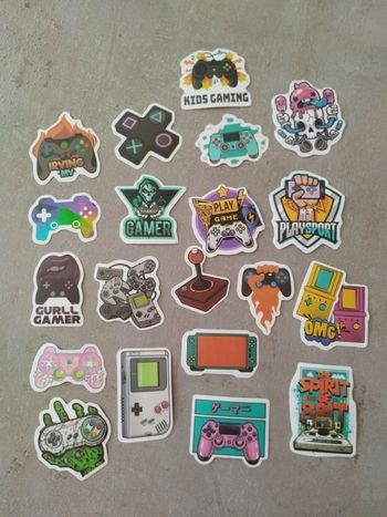 Lot x20 stickers autocollants Gamer