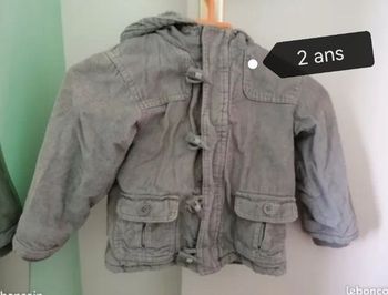 Manteau chaud mixte hiver bébé 2 ans