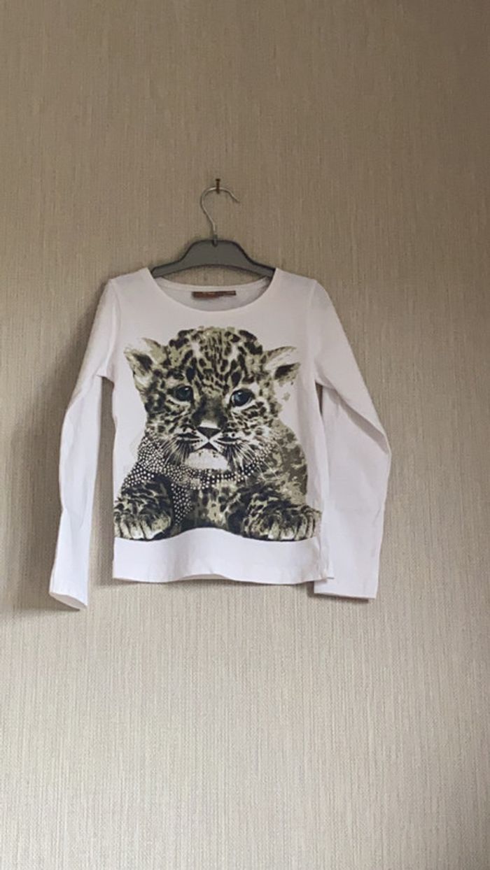 T-shirt longues manches avec tigre
