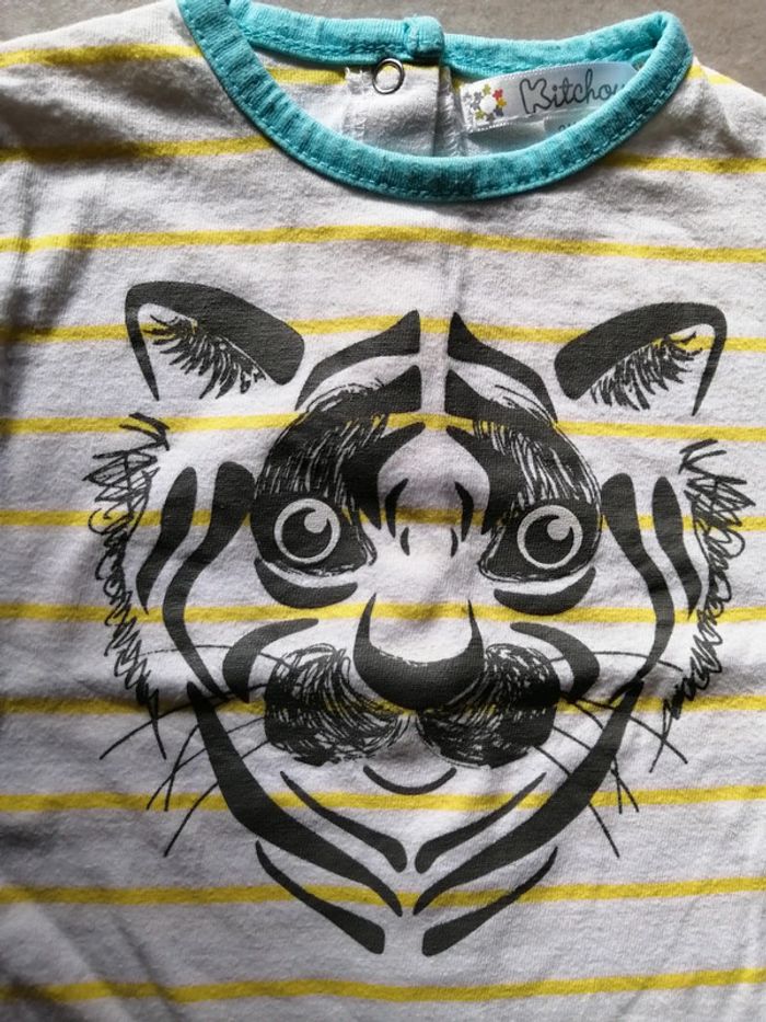 T-shirt tigre 3 mois kitchoun - photo numéro 2