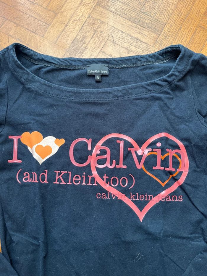 Tee shirt manches longues Calvin Klein taille S - photo numéro 2