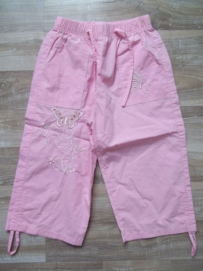 Pantacourt rose brodé Maria size10
