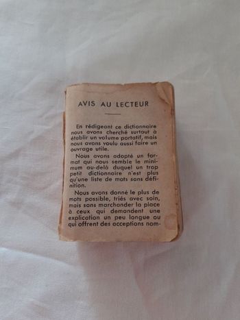 Mini dictionnaire vintage