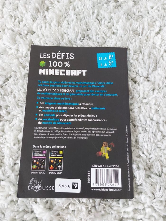 Livre "Les défis 100% Minecraft" de la 6ème à la 5ème (11-12 ans) - photo numéro 3