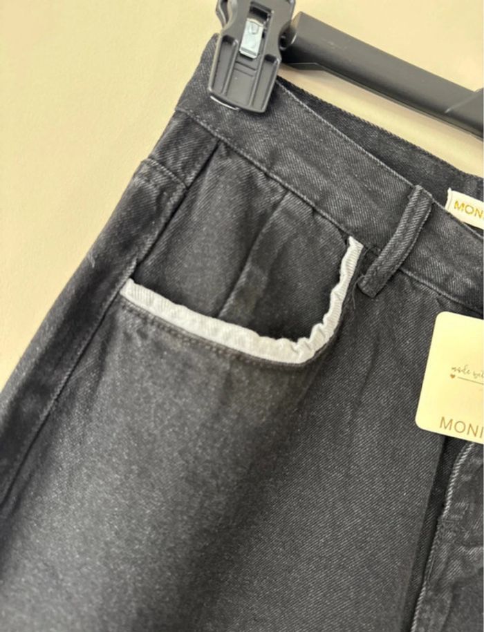 👖🌞Pantalon noir taille haute - L- neuf avec étiquette- Monique - photo numéro 4