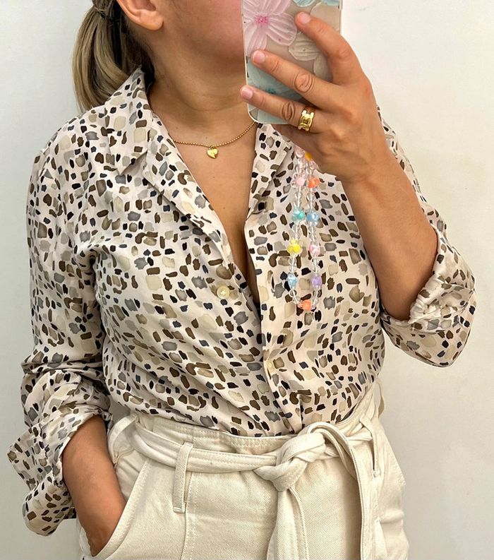 Chemise En Soie Imprimée Taille 36-38
