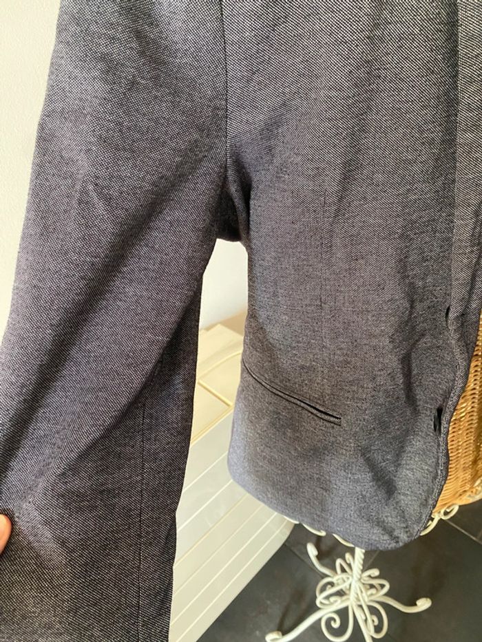 Blazer H&M bleu marine chiné taille 38/40 - photo numéro 3