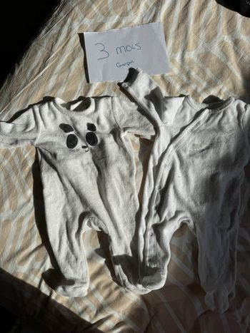 Lot 2 pyjamas velours 3 mois