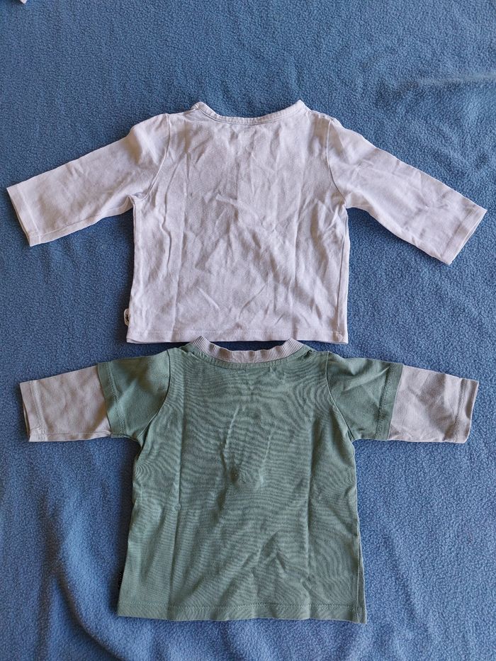 Lot de 2 t shirt manches longues 3 mois - photo numéro 2