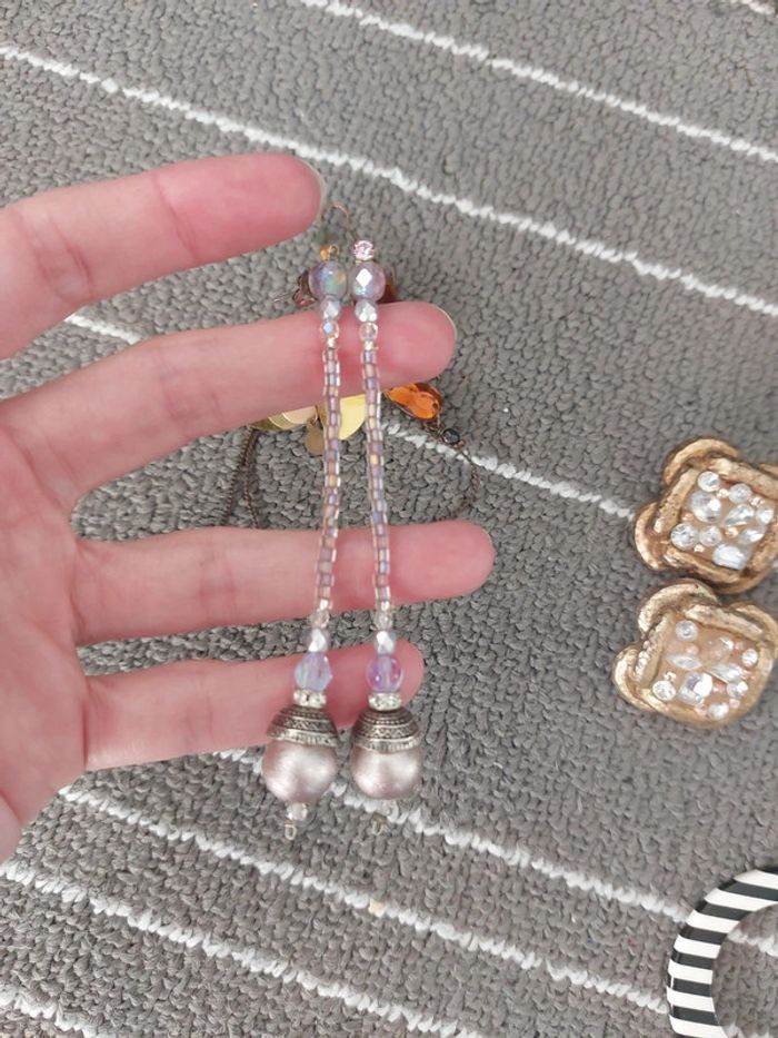 Lot boucles d'oreilles vintage - photo numéro 3