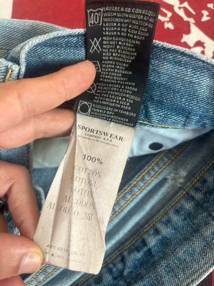 Jeans coupe courte à bouton Stone Island taille 46/47 bleu clair - photo numéro 8