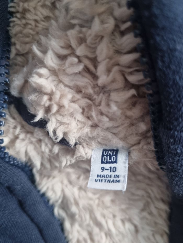 Gilet zippé marine intérieur fourré 9-10ans très chaud mixte - photo numéro 4
