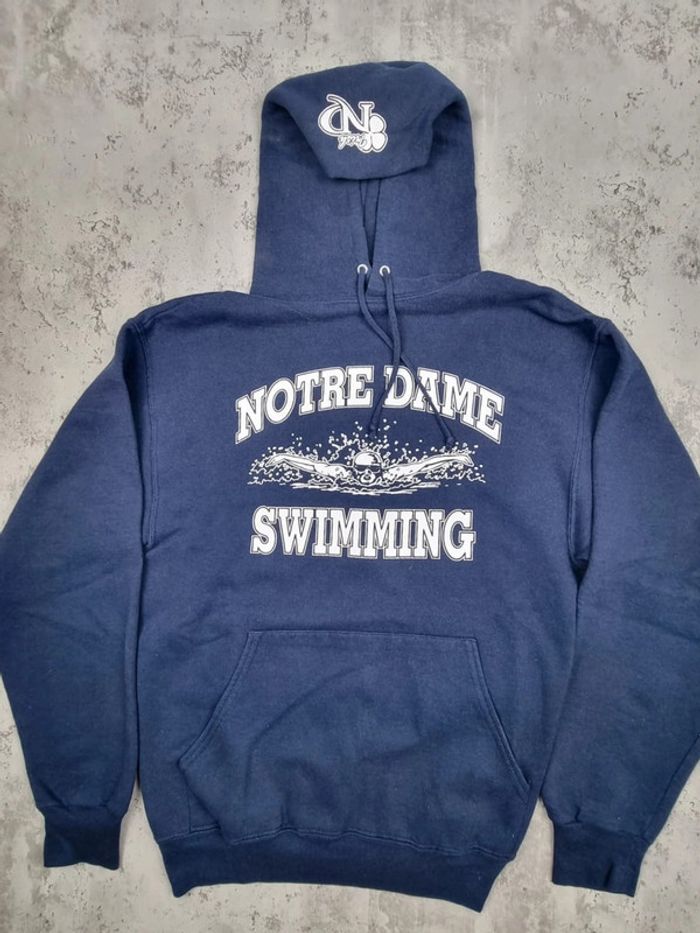 Pull capuche universitaire bleu, M Hommes - photo numéro 3