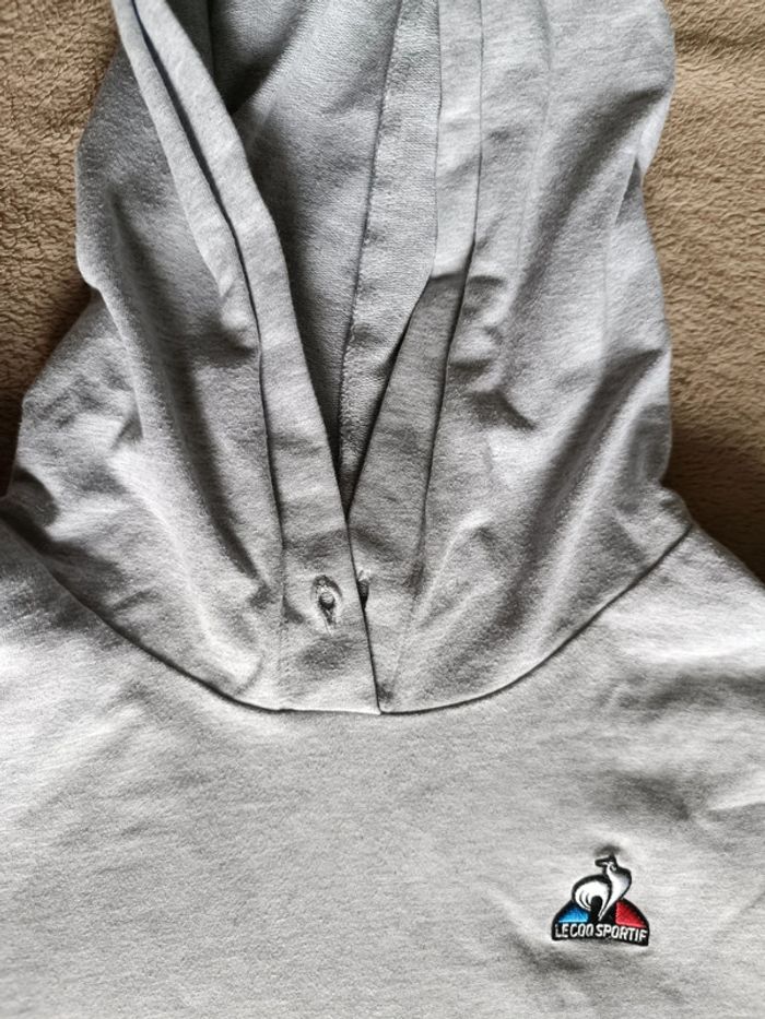 Sweat à capuche Le Coq Sportif gris - photo numéro 3