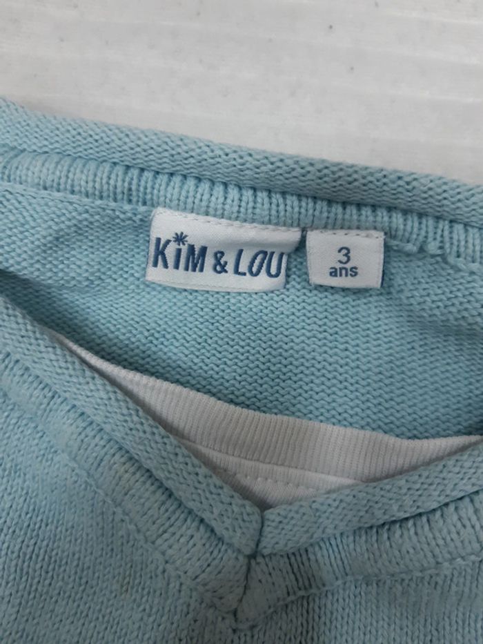 Pull bleu Kim & Lou 3 ans - photo numéro 4