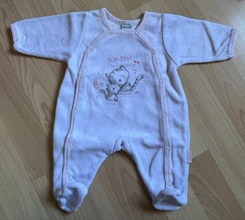 Pyjamas velours rose Naissance 
