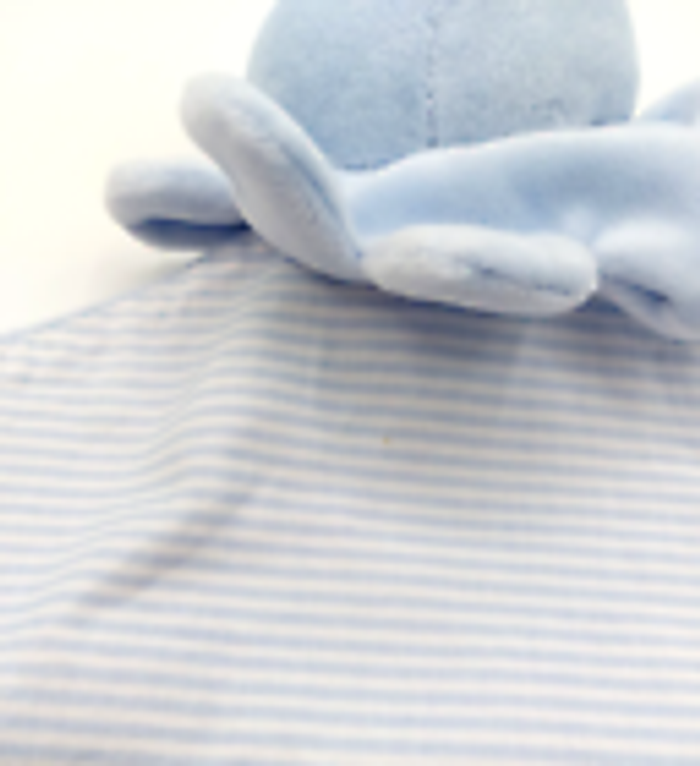 LIRE svp Doudou plat bleu pieuvre octopus dos rayures bleu blanc EARLY DAYS PRIMARK - photo numéro 4