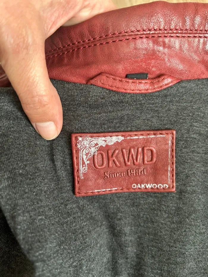 Blouson en cuir Oakwood taille L rouge - photo numéro 11