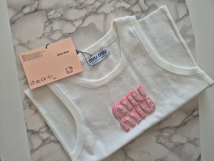 Haut miu miu  strass rose