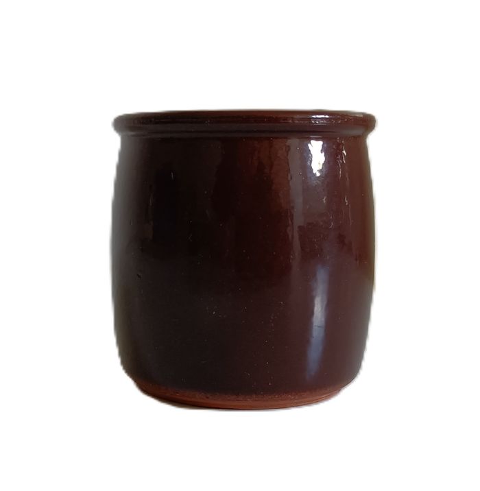 1 pot de yaourt marron. Danone. Grès - photo numéro 4