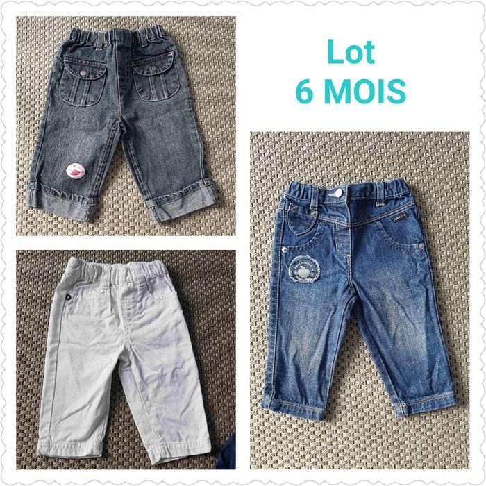 Lot de 3 jeans fille - 6 mois