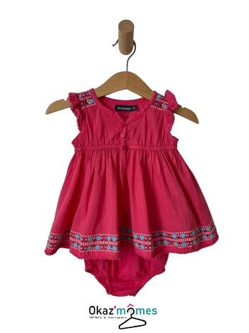Ensemble robe d’été + bloomer rose fuchsia - In extenso 3 mois (62cm)