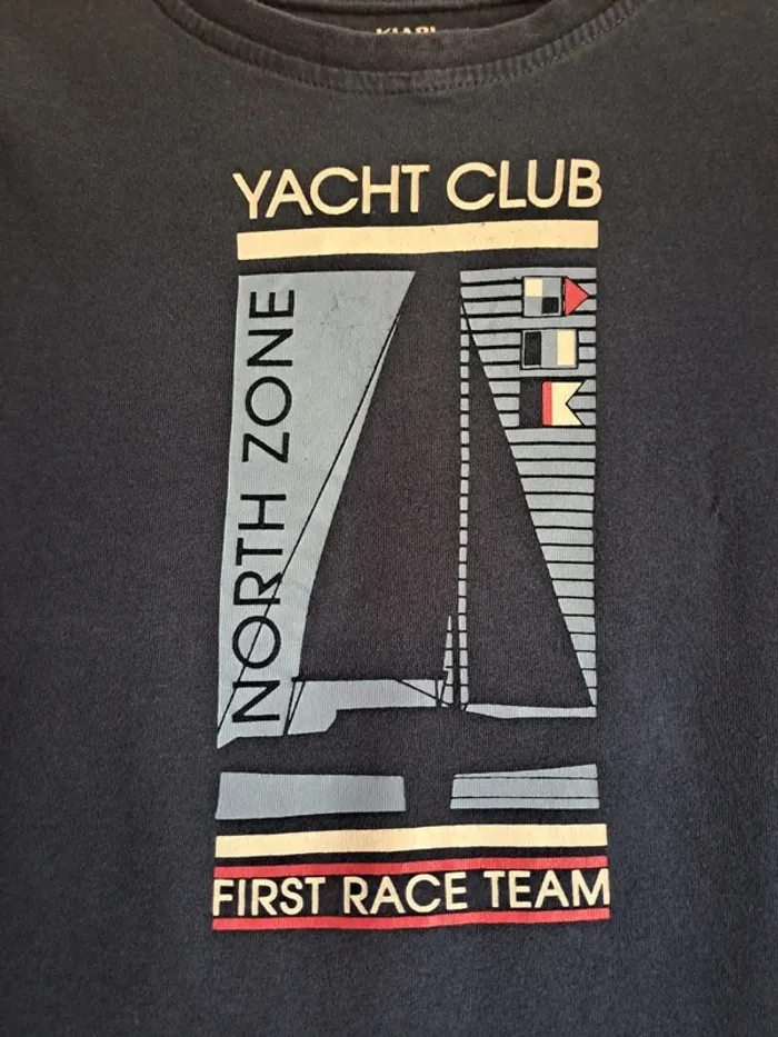 T-shirt garçon bleu kiabi tbe 1 mini accroc recousu ne se voit pas prix mini - photo numéro 3