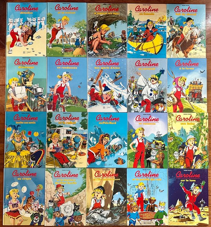 Lot de 20 albums Caroline Pierre Probst collection Hachette Jeunesse livre bd anciens