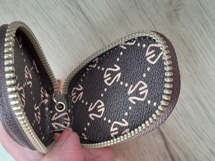 Etuis porte clés en simili cuir, couleur marron, acier doré - photo numéro 5