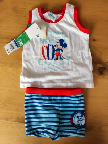 Ensemble Mickey 12 mois neuf