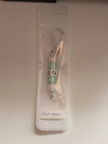 Porte clé personnalisé / bijoux de sac à main Tom avec perles