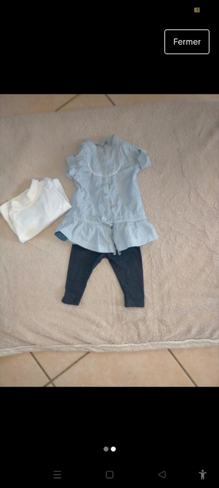 Ensemble fille 3 mois