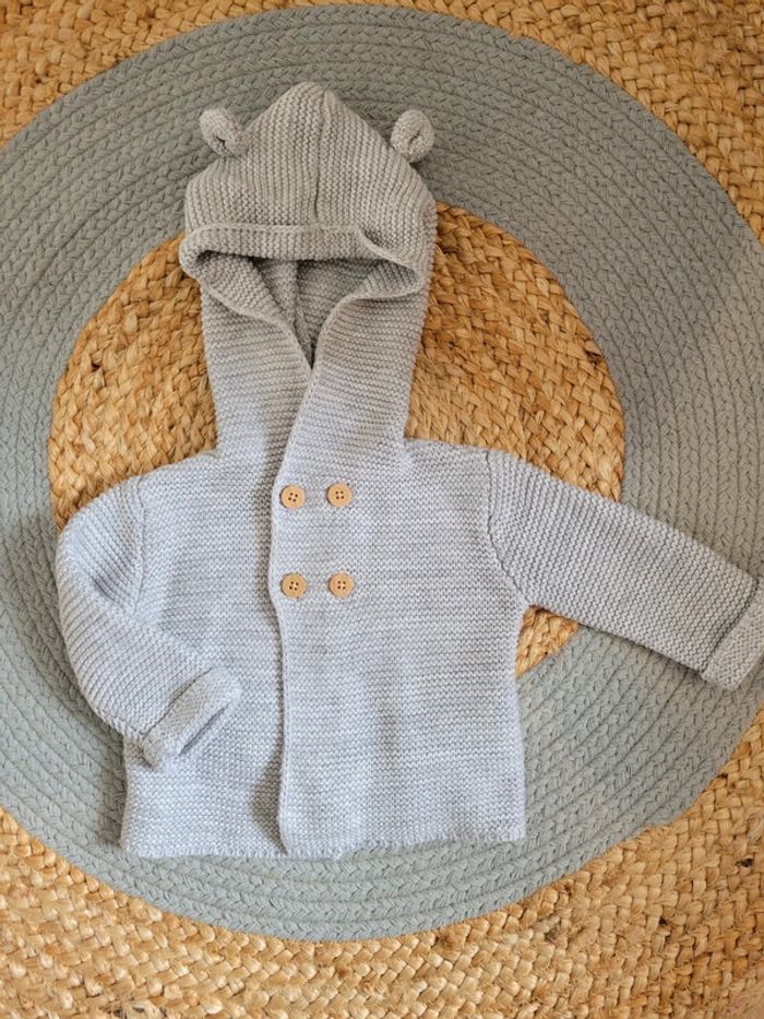 Gilet gris - Taille 3 mois