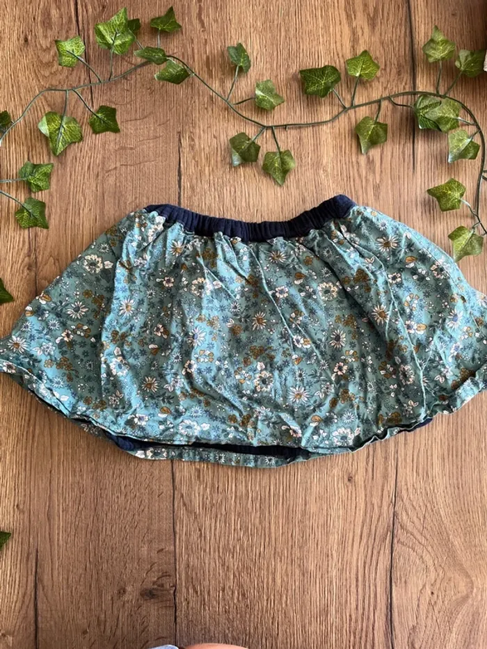 Jupe en gaze de coton réversible